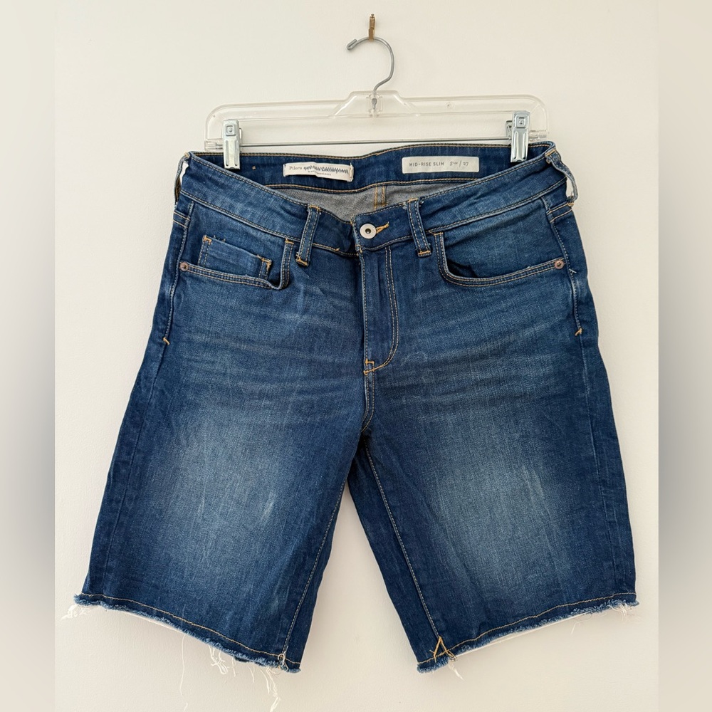 Anthropologie Pilcro and the Letterpress Blue Denim Cutoff Shorts, size 27